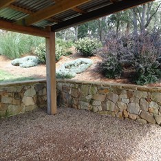 Dry pack Sandstone walls